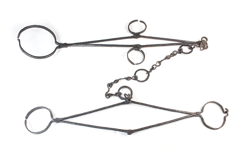 Hand forged wrought iron shackles (neck-wrist-ankle) | BDSM Attributes