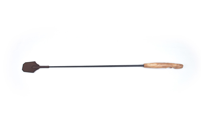 Wood handle riding crop with leather tongue | BDSM Attributes